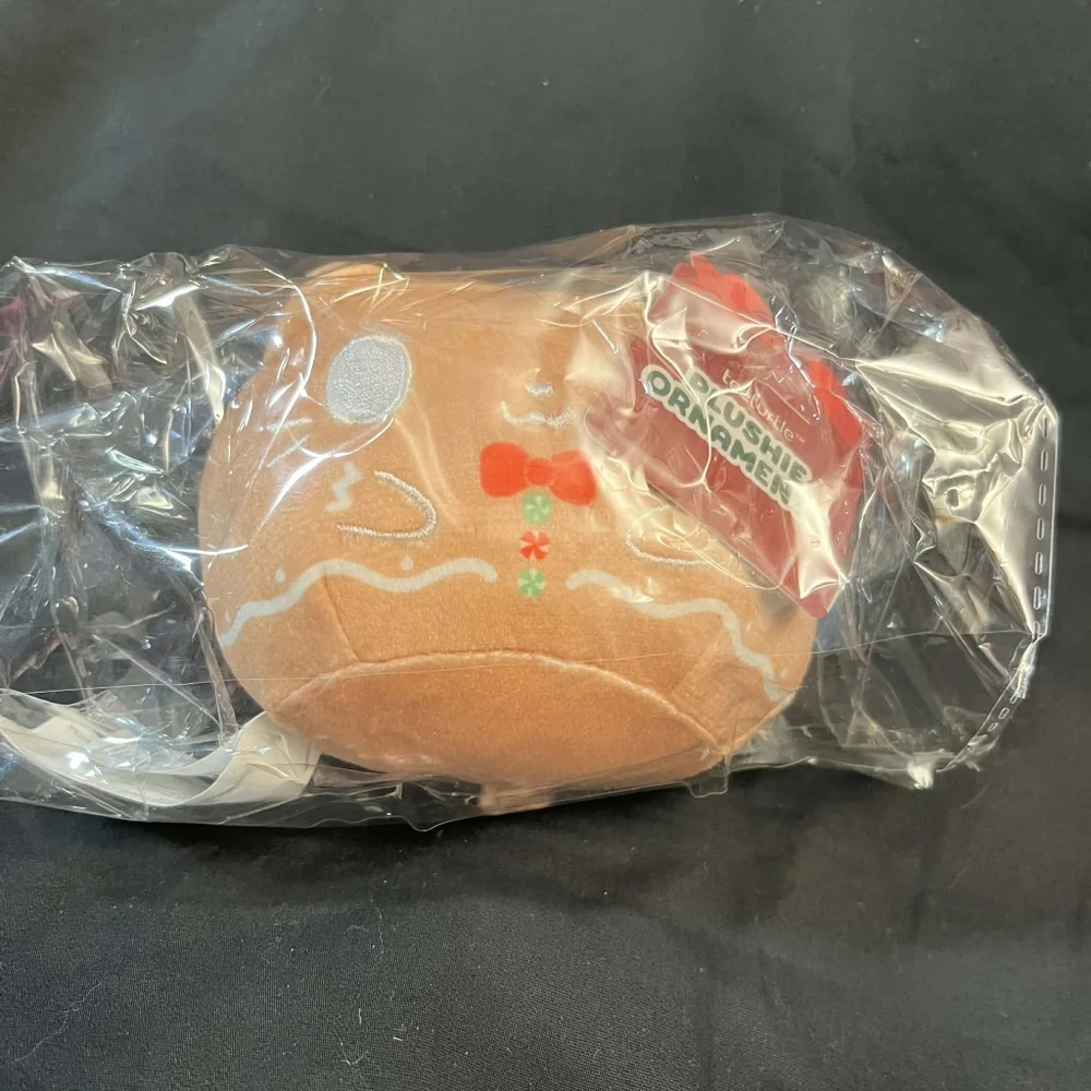 Tee Turtle Plush Gingerbread Cat Ornament
